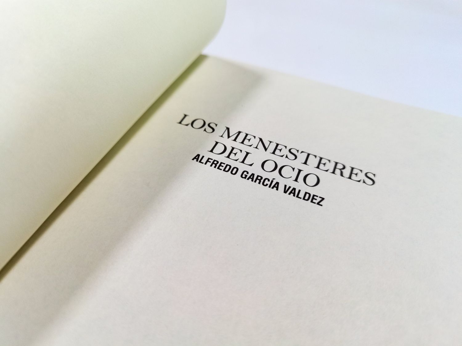 Alfredo García Valdez: Los menesteres del ocio. Título. QuintanillaEdiciones