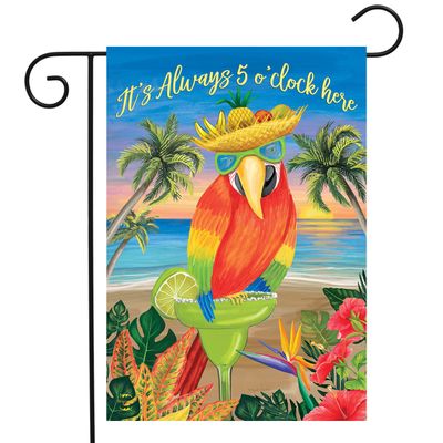 Always 5 O&#39;Clock Parrot Garden Flag