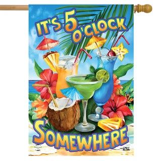 5 O&#39;Clock Cocktails House Flag
