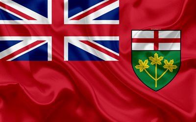 210D Nylon Ontario Flag Kit (18x36&quot; Flag, 3&#39; pole)