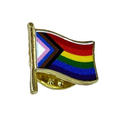 Inclusive Pride Waving Flag Lapel Pin