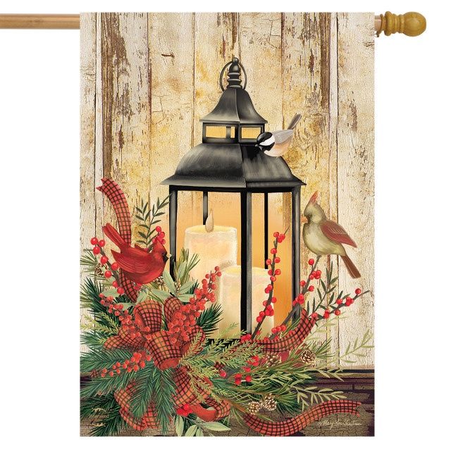 Holiday Lantern House Flag