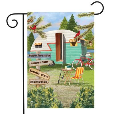 Woodsy Camper House Flag