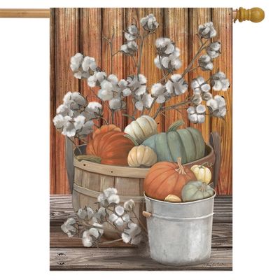 Pumpkins and Willows House Flag