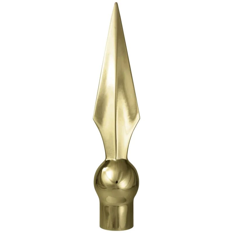 Brass Plated Flat Spear Point Finial