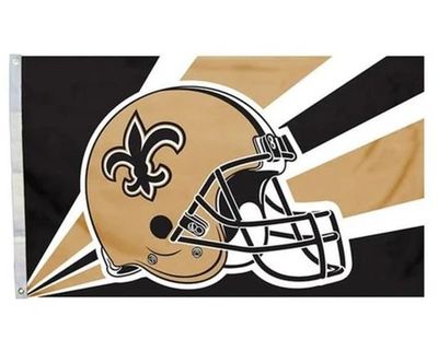 New Orleans Saint Helmet Flag 3ft x 5ft (Polyknit)