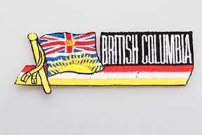 British Columbia Patches, Size: 1 1/4 x 4 1/4&quot;