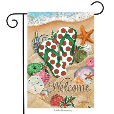 Coastal Christmas Garden Flag