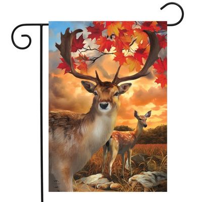 Harvest Deer Garden Flag
