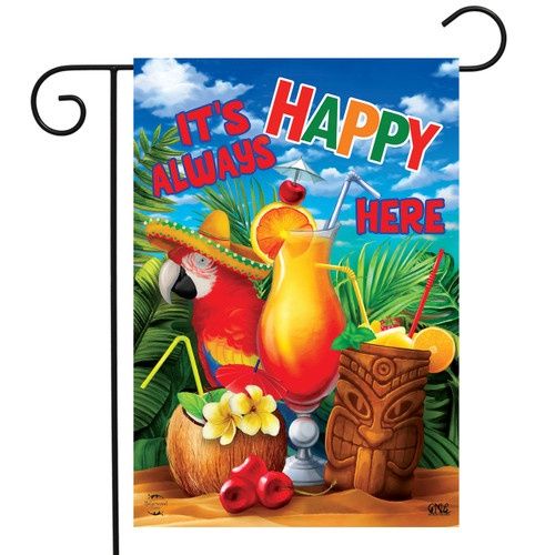 Always Happy Here Garden Flag