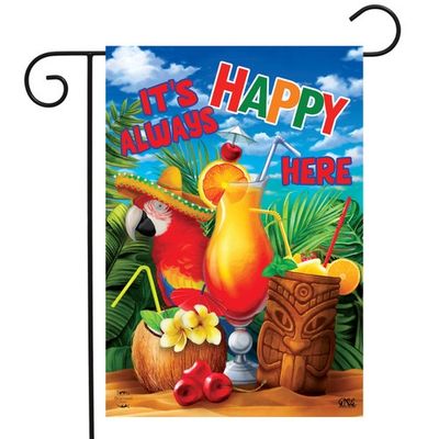 Always Happy Here Garden Flag