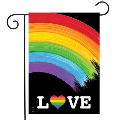 Rainbow Love Garden Flag