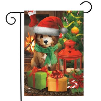 Waiting For Santa Garden Flag