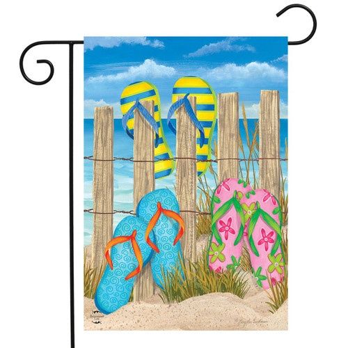 Toes In The Sand Garden Flag