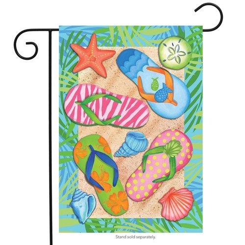 Tropical Flip Flops Garden Flag