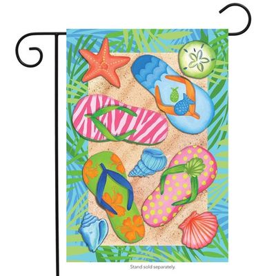 Tropical Flip Flops Garden Flag