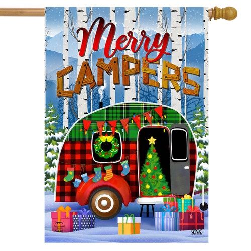 Merry Campers House Flag