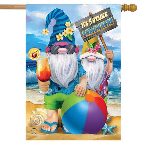 Summer Gnomes House Flag