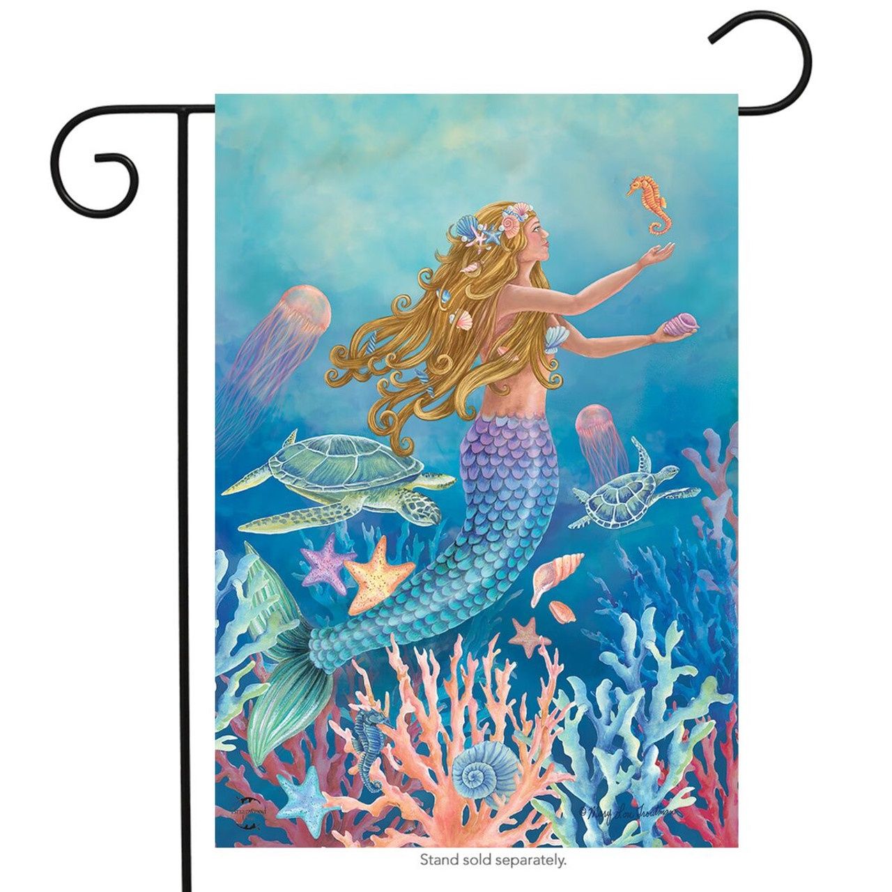 Mermaid Garden Flag
