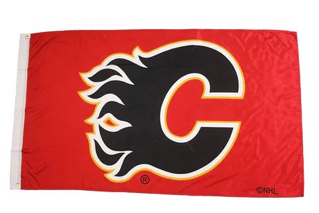 Calgary Flames Logo Flag (Polyknit), Size: 36x60&quot;