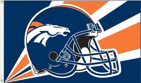 Denvers Bronco Helmet Flag (Polyknit), Size: 36x60&quot;