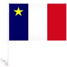 Acadian Car Window Flag W/ Pole