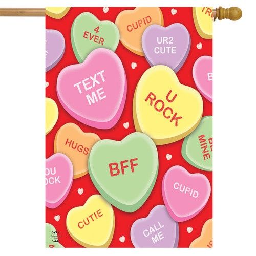Candy Hearts House Flag