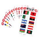World Flag 1&quot;x1.5&quot; Decal, (Assorted) 120/pack