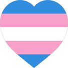 Transgender Tattoos - Heart 1.5&quot; x 1.5&quot;