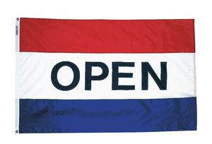 OPEN Flags (Econo Polyester), Size: 36x60&quot;