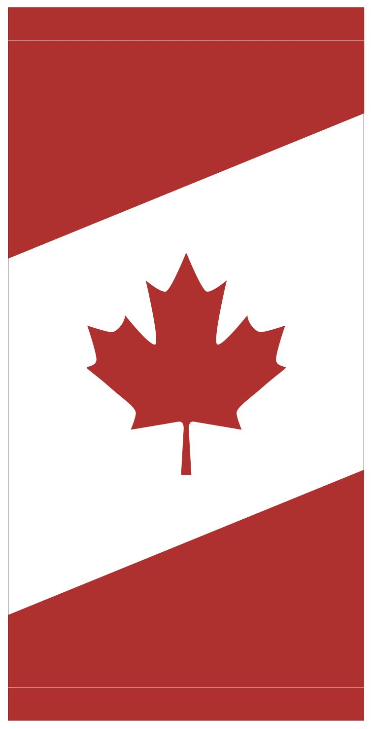 Canada Banners Custom Sewn (200D Nylon), Size: 28x120&quot;