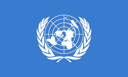 United Nations Stick Flags, Finish: Heat Cut, Size: 4x6&quot;