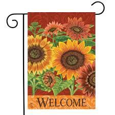 Colorful Fall Sunflowers Garden Flag