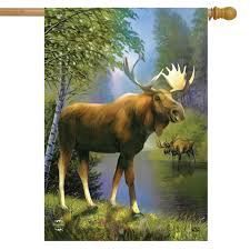Wild Moose House Flag