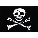 Jolly Rogers Flags (210D Nylon), Size: 18x36&quot;, Sleeve Finish: Grommets