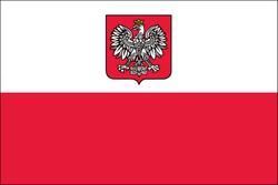 Poland Flag W/ Crest ( Econo Polyester)
