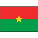 Burkina Faso Stick Flags, Finish: Heat Cut, Size: 4x6&quot;