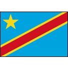 Democratic Republic of Congo-Kinshasa Stick Flags, Finish: Heat Cut, Size: 4x6&quot;