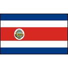 Costa Rica Stick Flags, Finish: Heat Cut, Size: 4x6&quot;