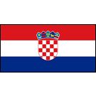 Croatia Stick Flags, Finish: Heat Cut, Size: 4x6&quot;