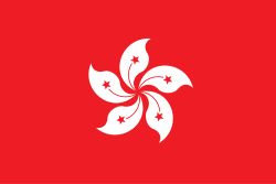 Hong Kong Stick Flags, Finish: Heat Cut, Size: 4x6&quot;