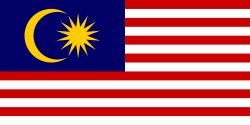 Malaysia Stick Flag, Finish: Heat Cut, Size: 4x6&quot;