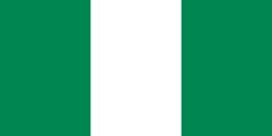 Nigeria Stick Flags, Finish: Heat Cut, Size: 4x6&quot;