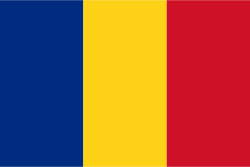 Romania Stick Flags, Finish: Heat Cut, Size: 4x6&quot;