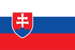 Slovakia Stick Flag, Finish: Heat Cut, Size: 4x6&quot;