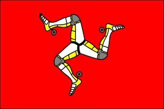 Isle of Man Stick Flags, Size: Isle of Man Stick Flag / 4 x 6&#39;&#39;/ Hemmed