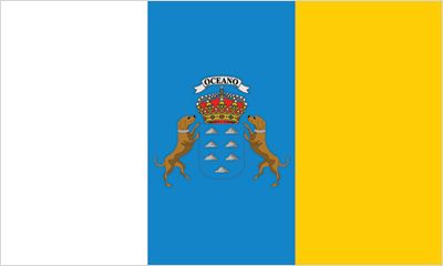 Canary Islands ( 70 D Nylon), Size of Flag: 18 x 36&#39;&#39;