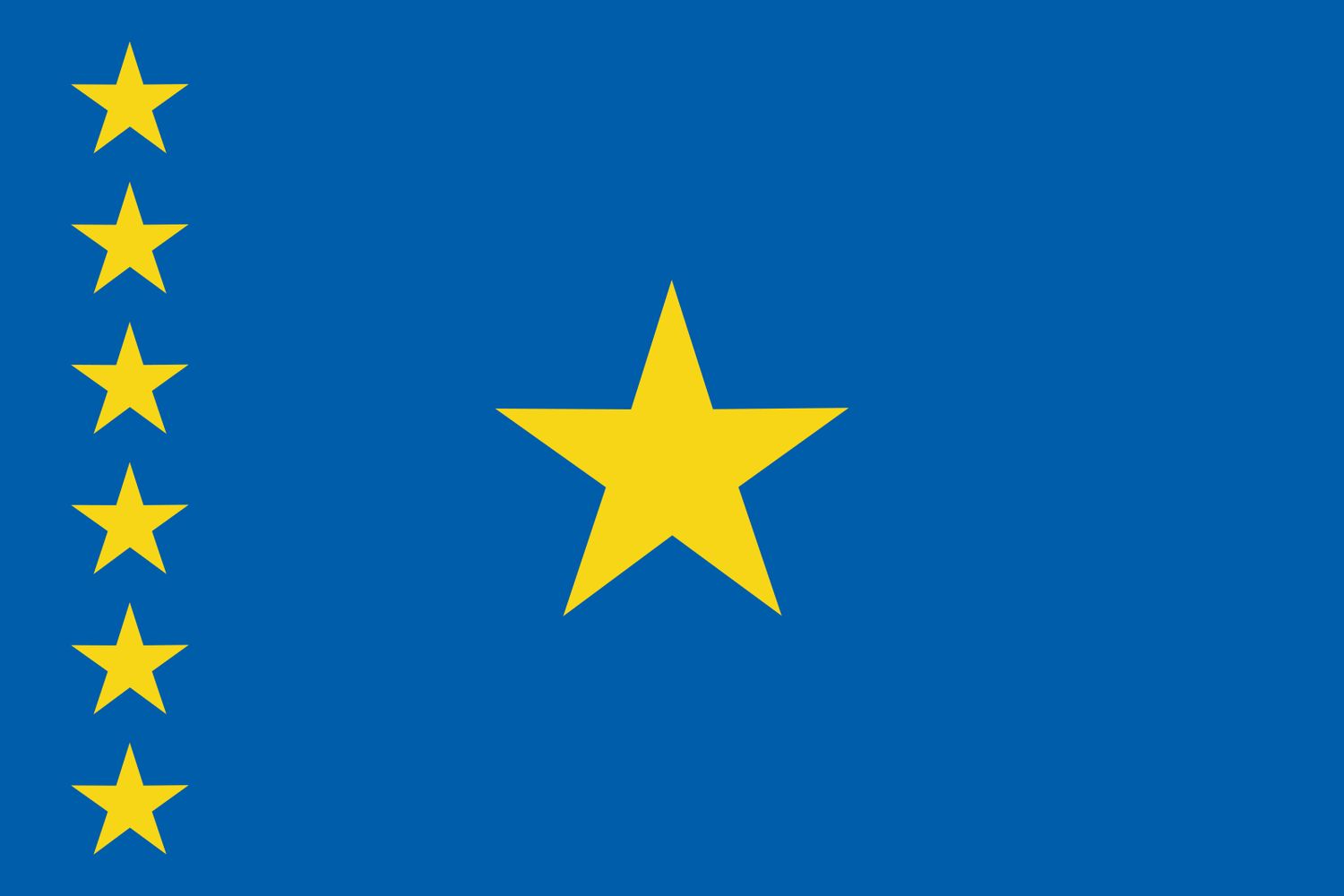 Democratic Republic of Congo Stick Flag (1997-2006), Size: 12&quot; x 18&quot;