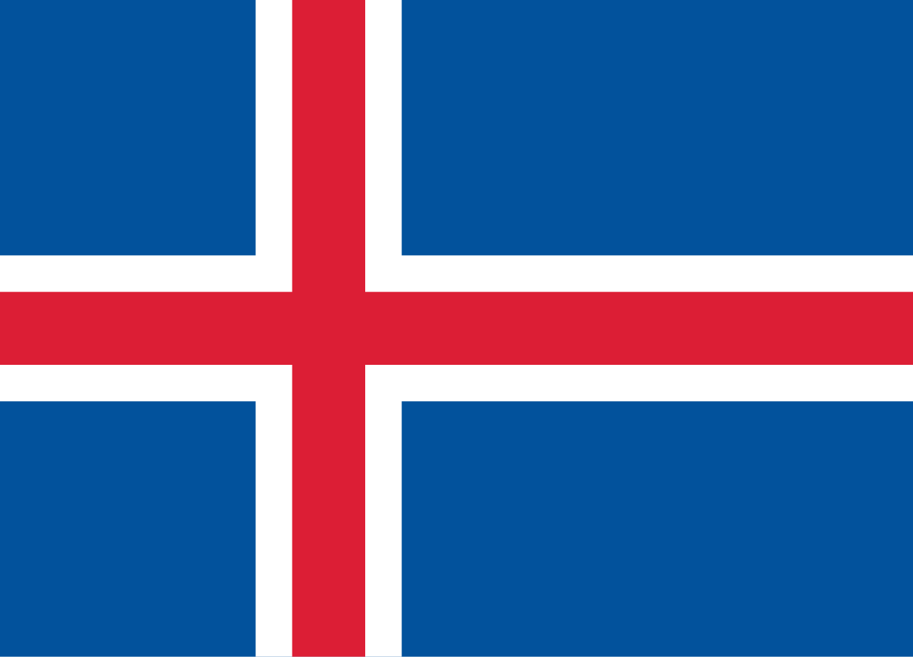 Iceland Flags (210 D Nylon), Size of Flag: 36 x 72&#39;&#39;