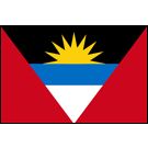 Antigua and Barbuda Stick Flags, Finish: Heat Cut, Size: 4x6&quot;